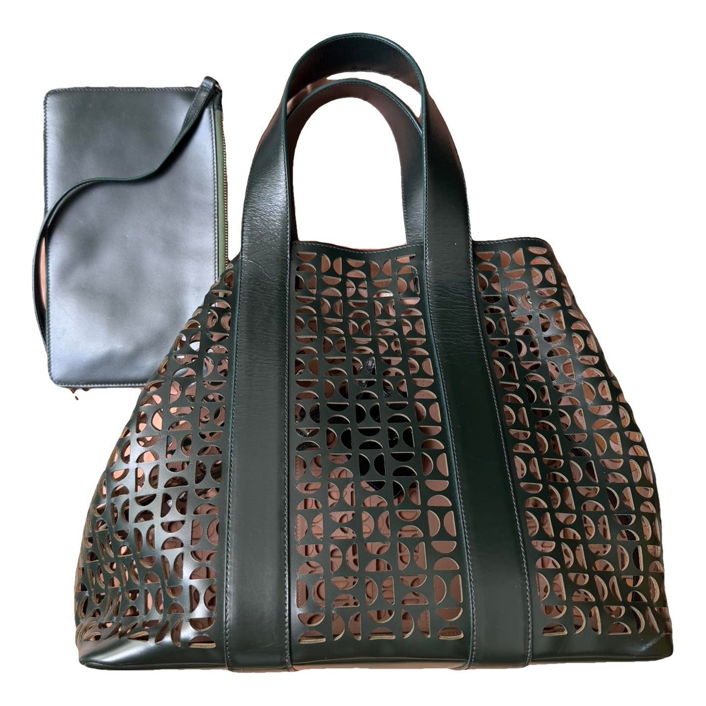Leather tote