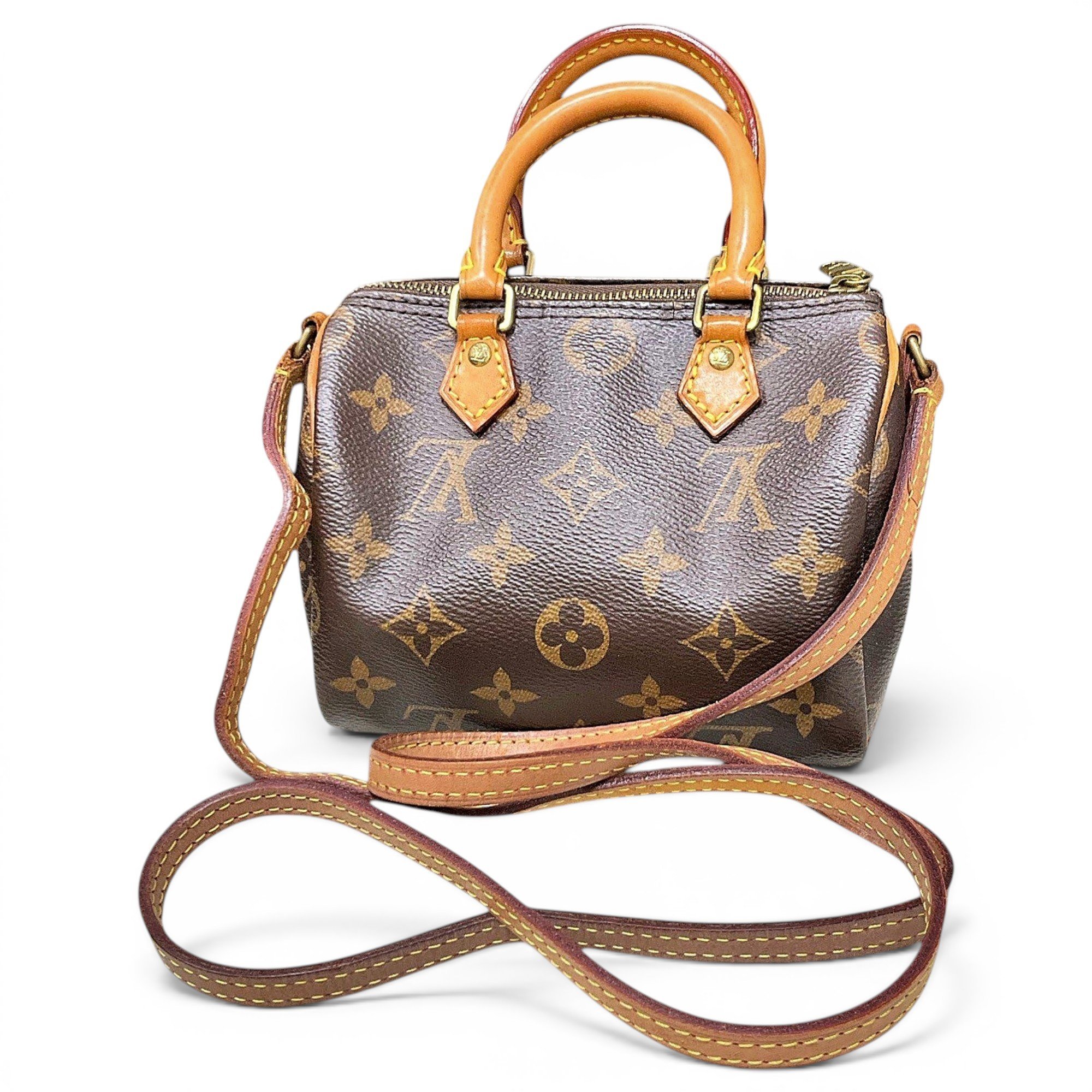 Nano Speedy / Mini HL leather crossbody bag