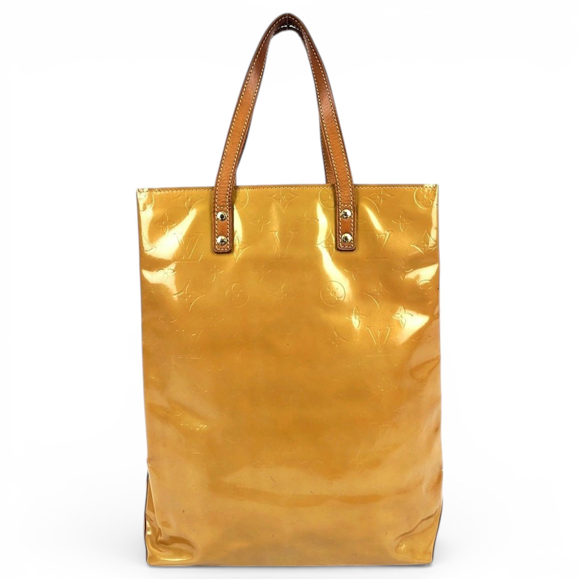 Reade patent leather handbag