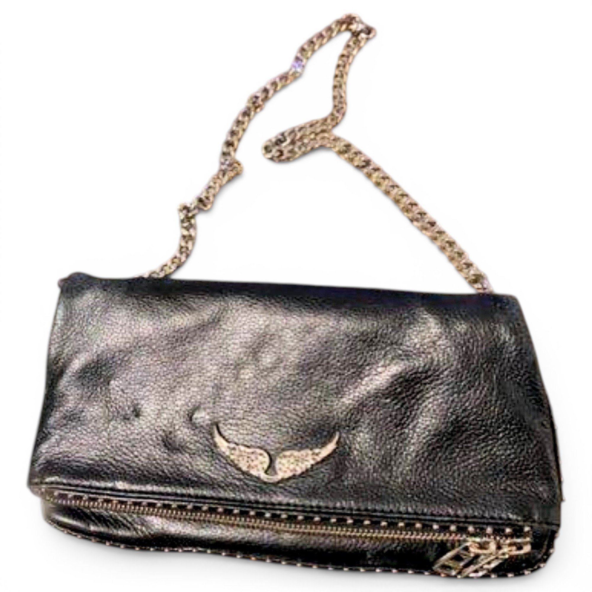 Rock leather crossbody bag