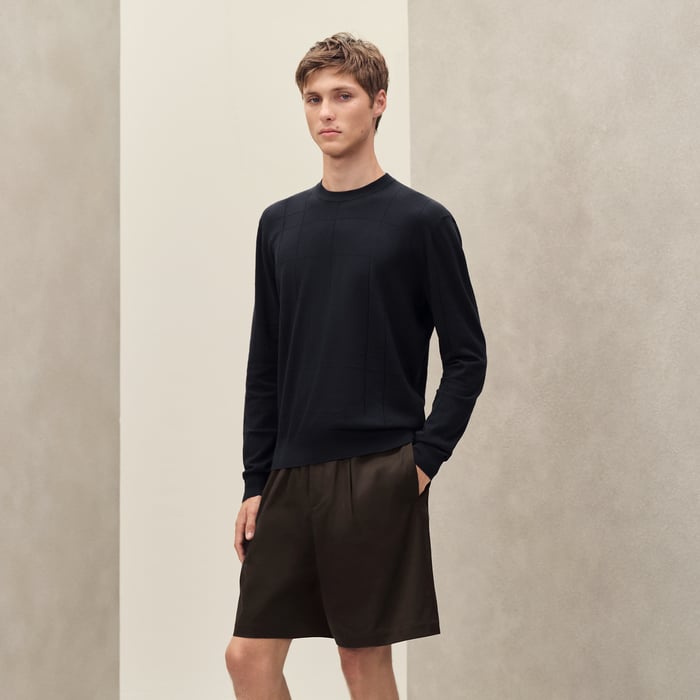 Marine "Jeu De Points Sellier" Crewneck Sweater