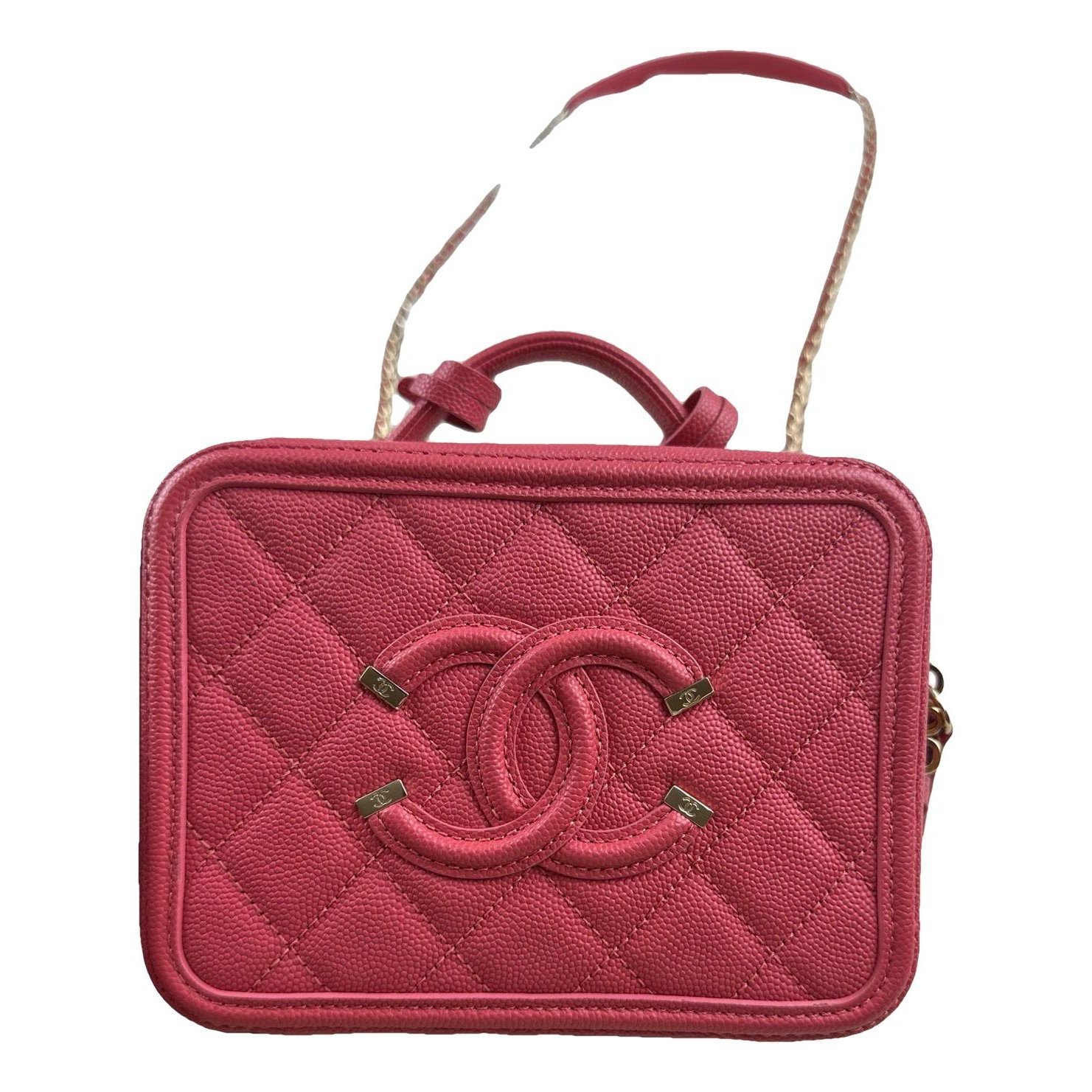 Vanity leather handbag