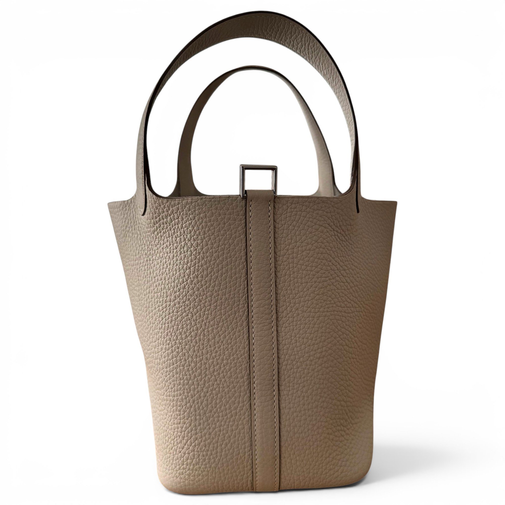 Picotin leather tote