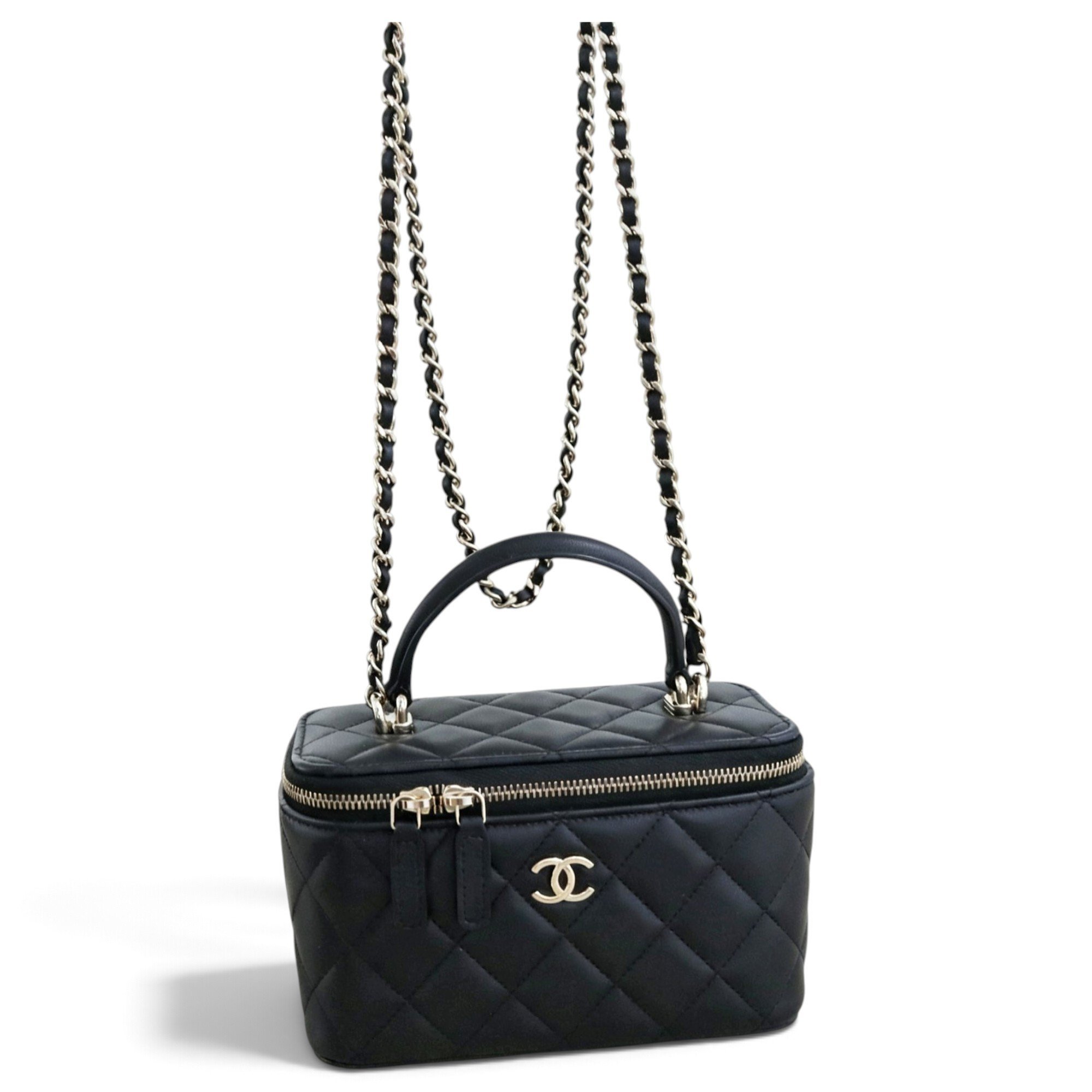 Trendy CC Vanity leather handbag