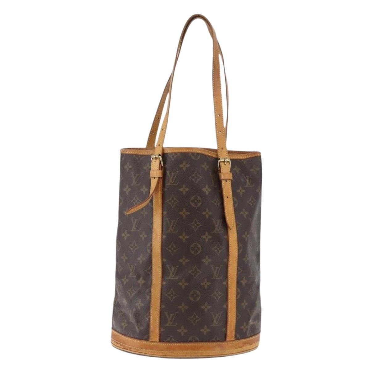 Bucket leather handbag