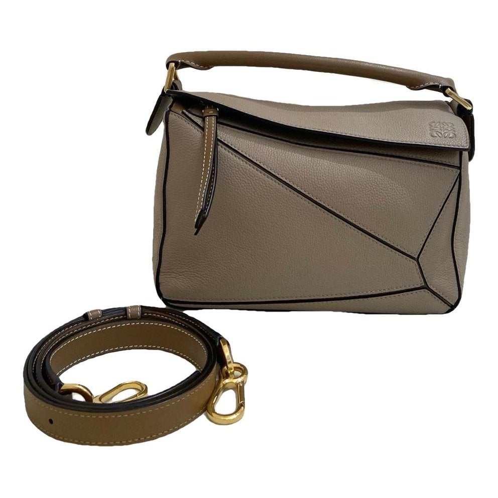 Puzzle leather handbag