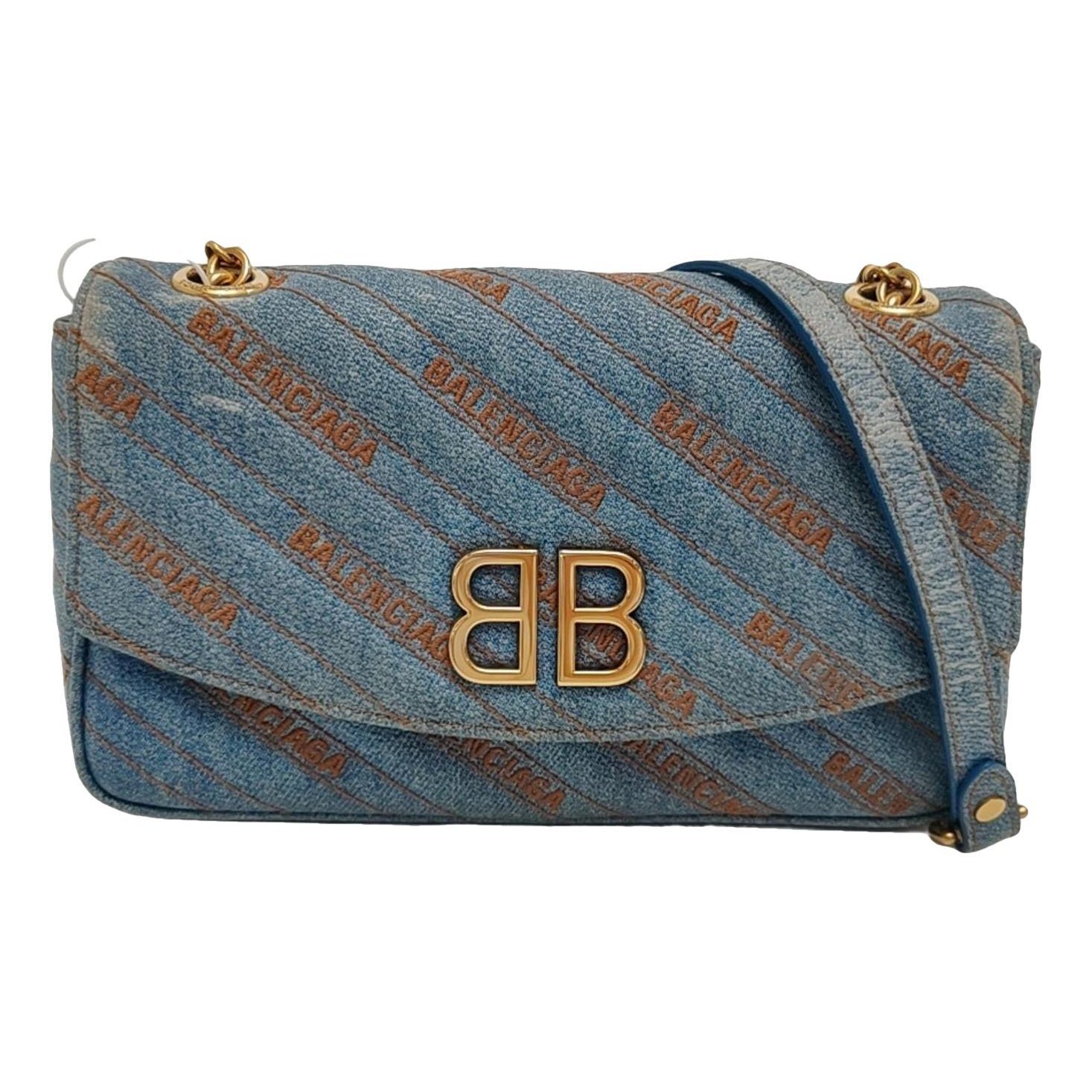 BB chain leather handbag