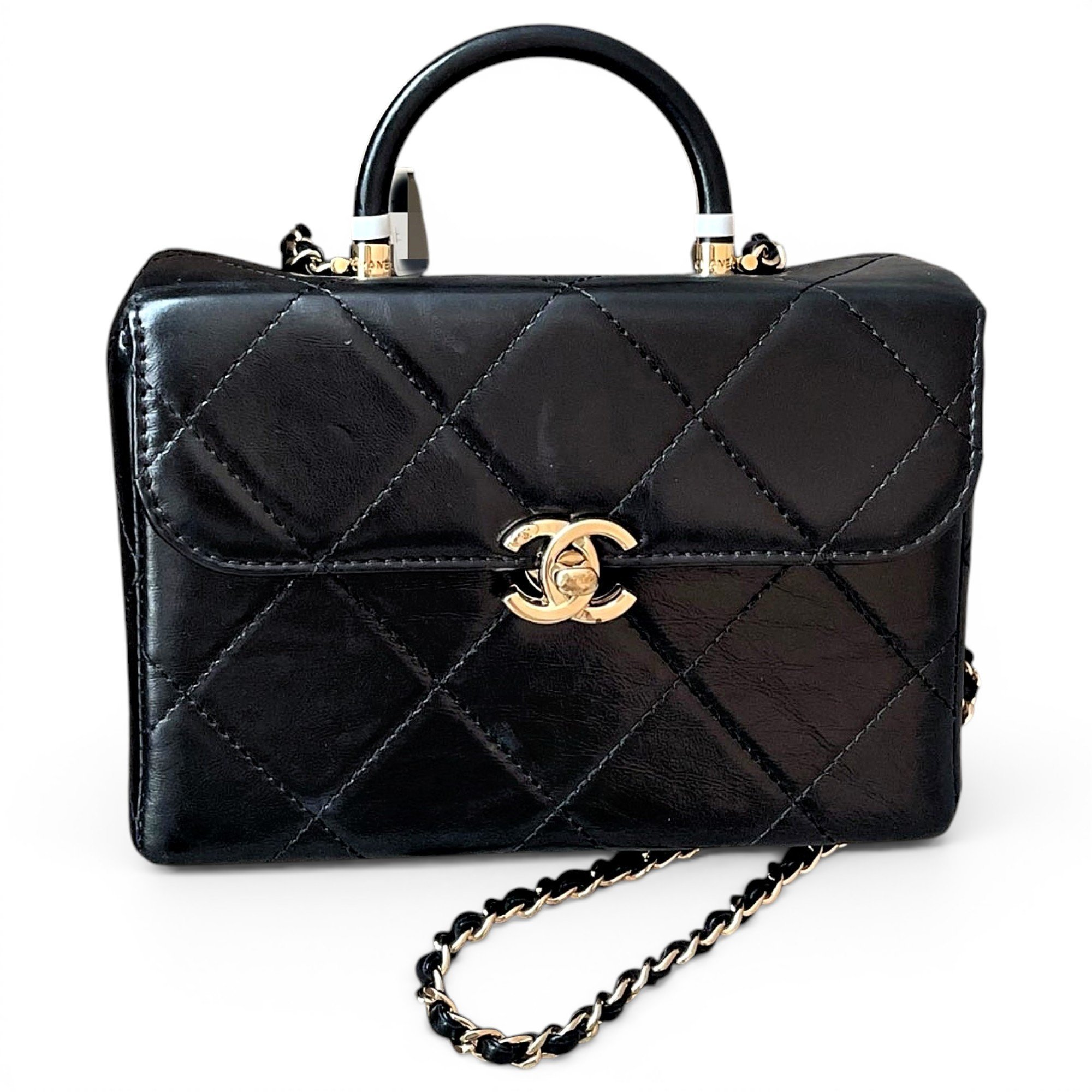 Vanity leather handbag