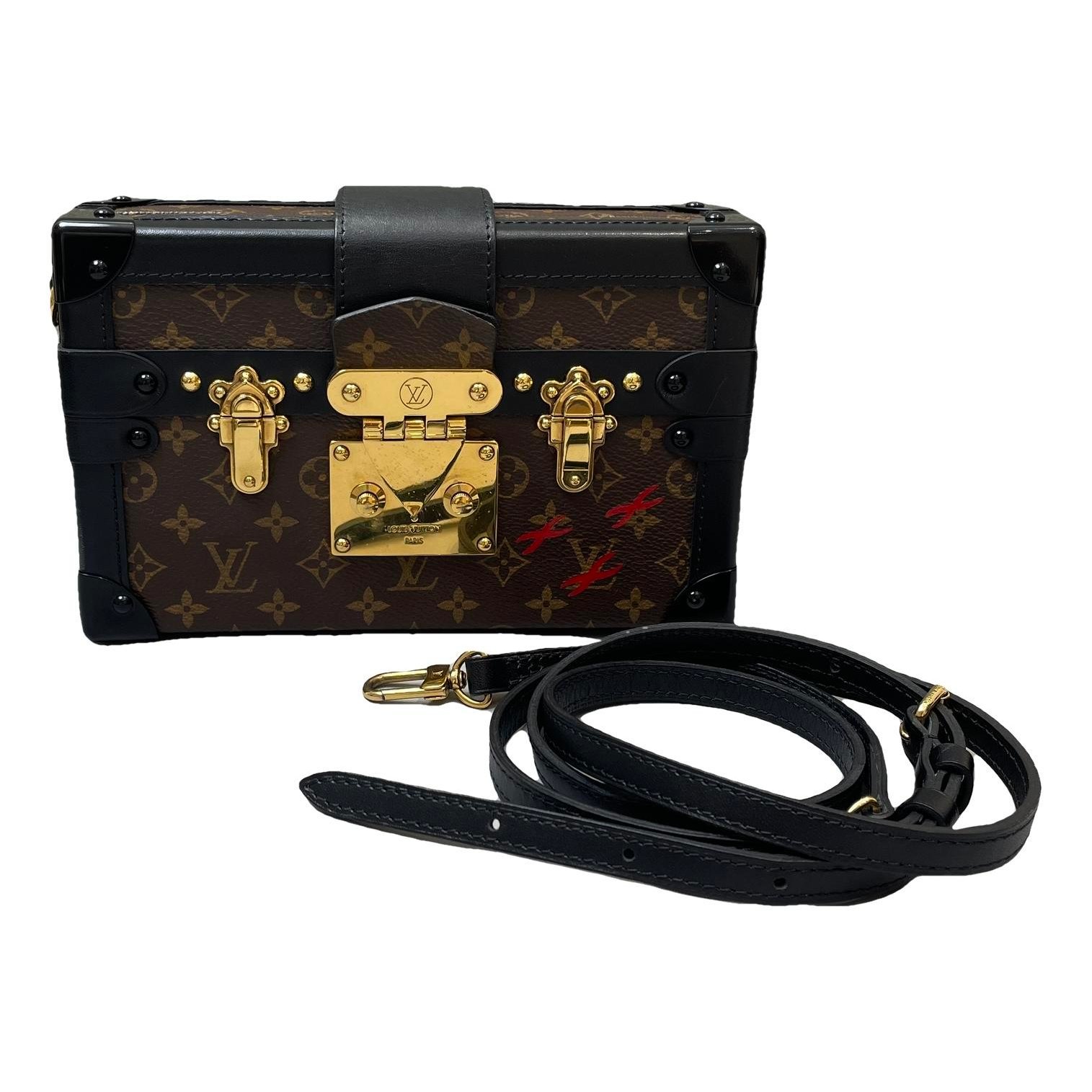 Petite Malle leather crossbody bag