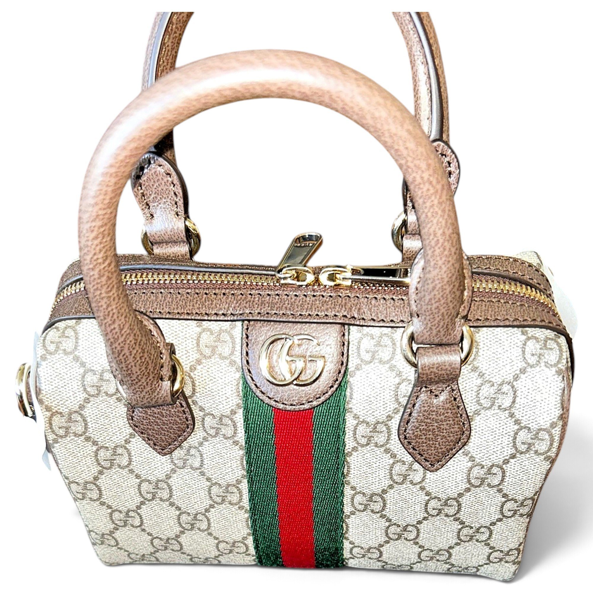 Ophidia Boston leather bowling bag
