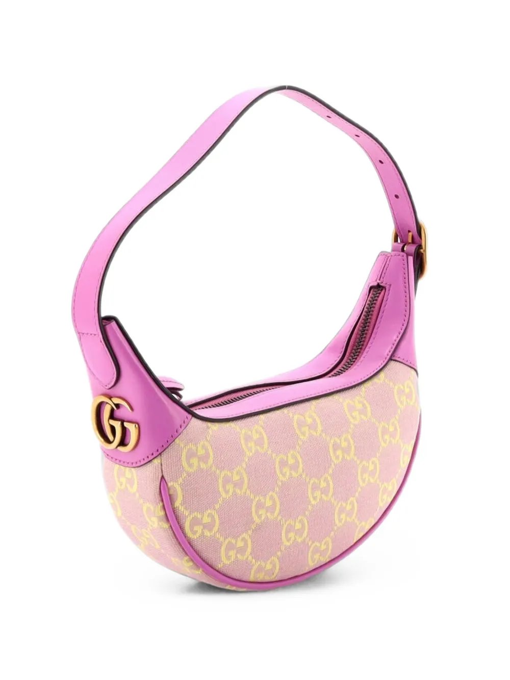 Ophidia Half Moon Bag GG Canvas with Leather Mini hobo bag