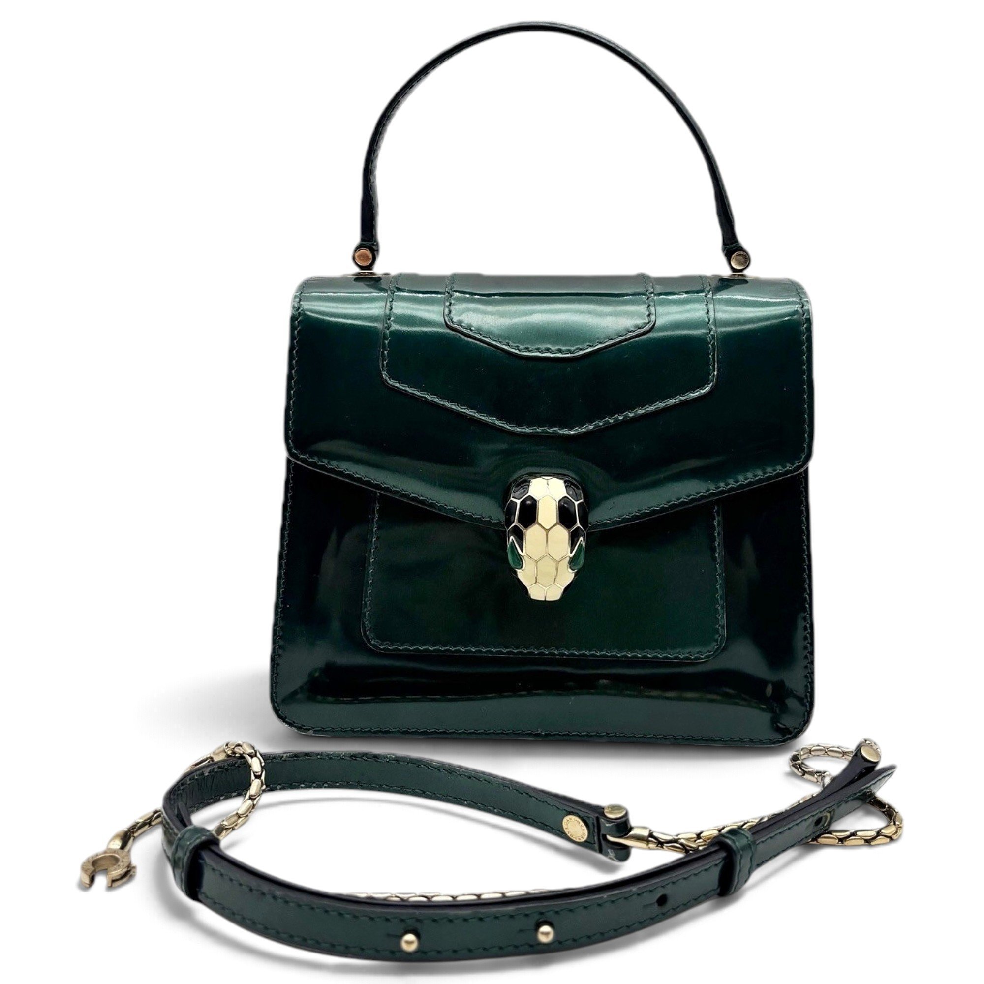 Serpenti leather handbag