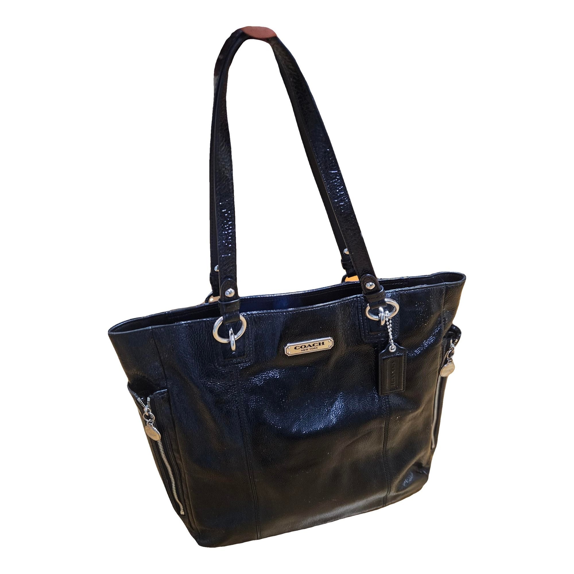 Patent leather handbag