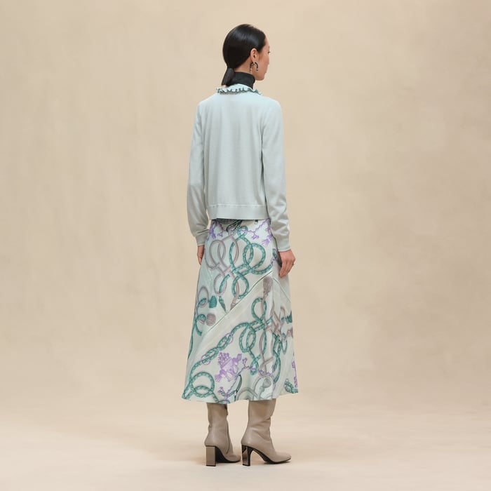 Vert Embrun "Palefroi Remix" Long-sleeve Twillaine Cardigan