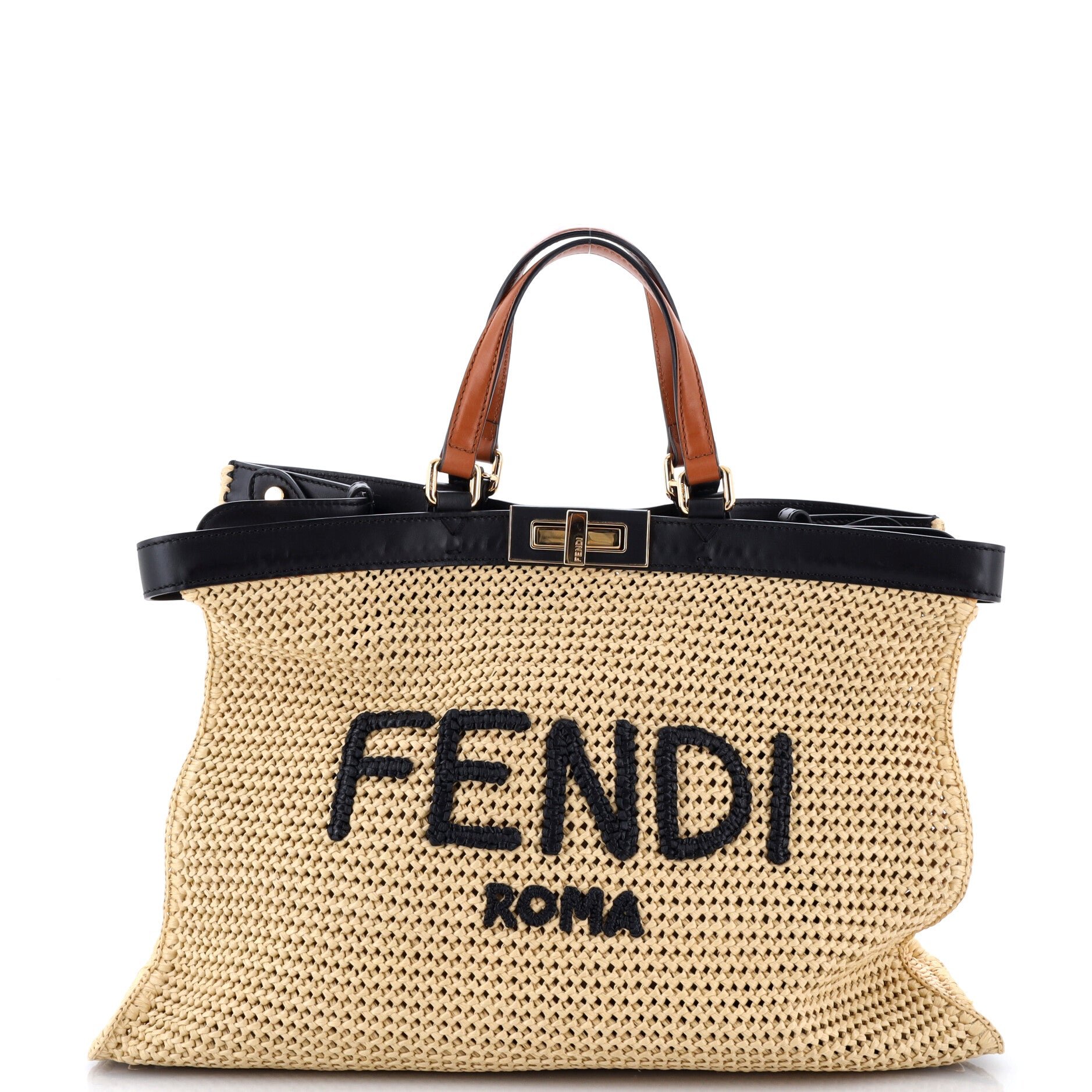 Peekaboo X-Tote Raffia Medium