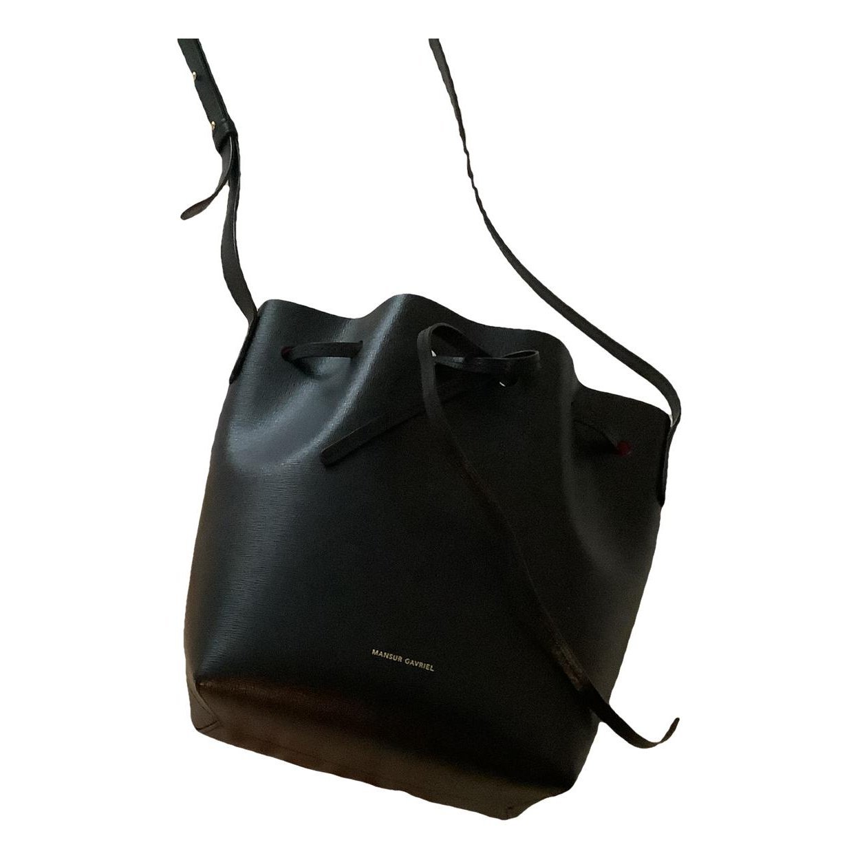 Bucket leather crossbody bag