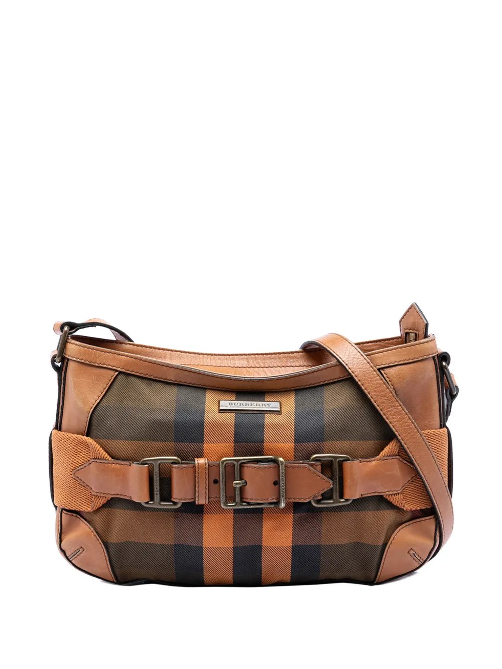 2000-2017 Mega Check Canvas and Leather Belted crossbody bag