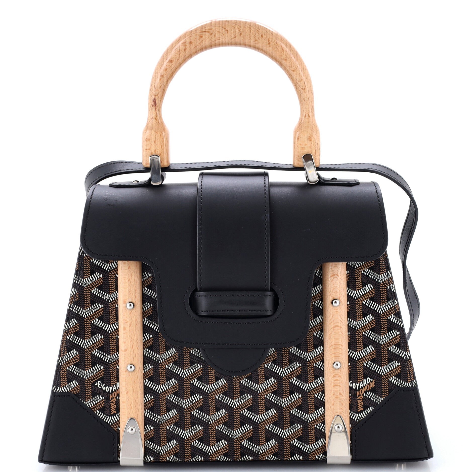 Saigon Top Handle Bag Coated Canvas with Leather PM