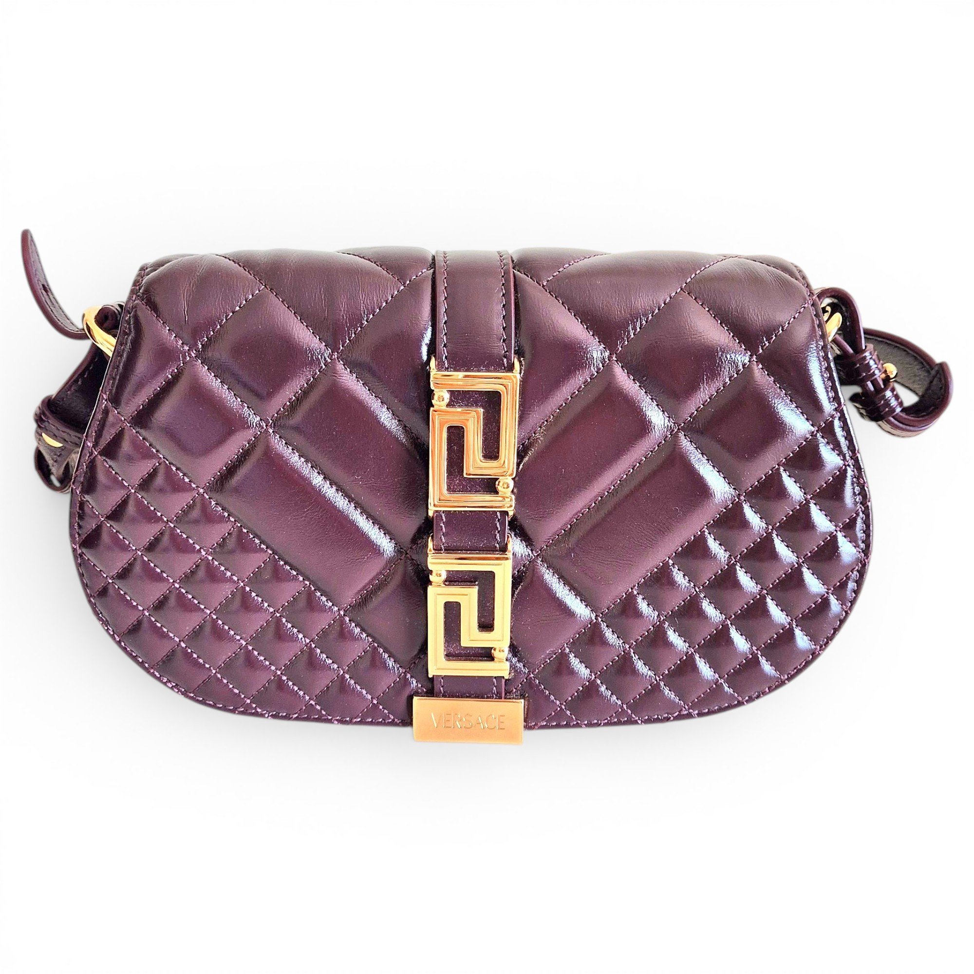Versace Greca Goddess leather handbag