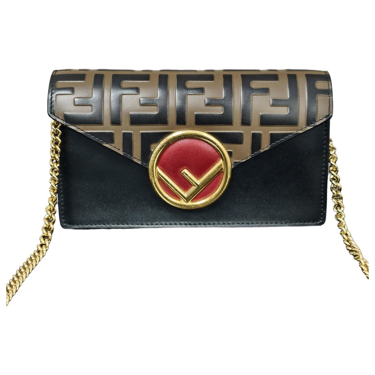 Wallet On Chain leather crossbody bag