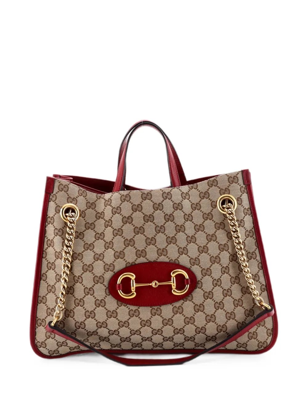 Horsebit 1955 Chain GG Canvas with Leather Medium tote bag