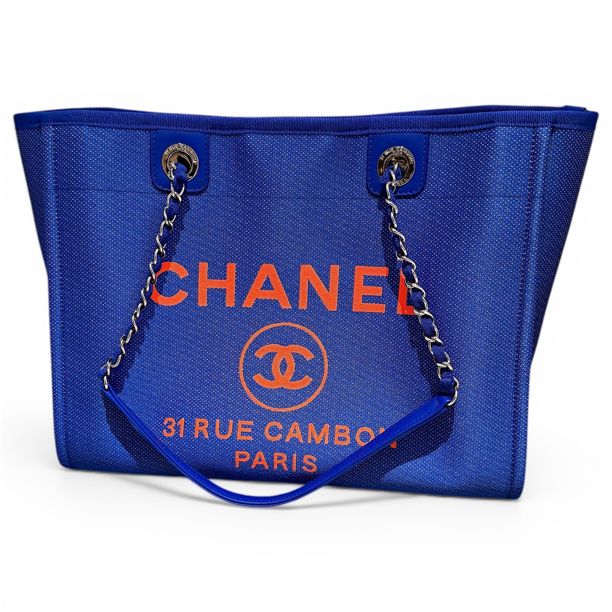 Chanel Deauville Chain cloth tote