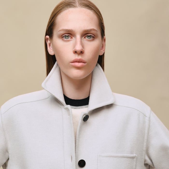 Gris Pervenche Overshirt Coat