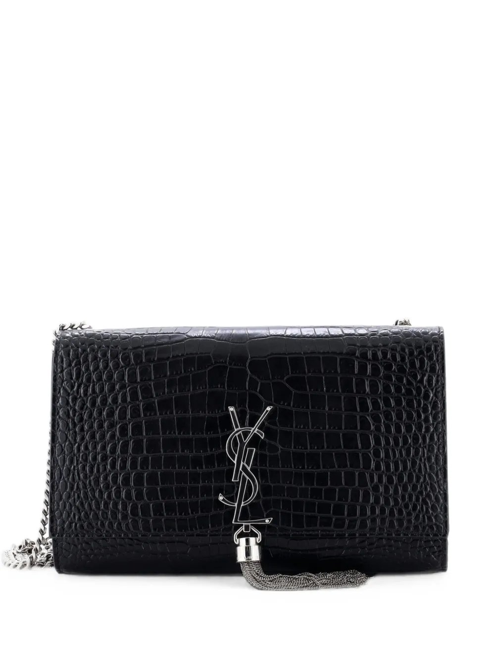 Classic Monogram Tassel Crocodile Embossed Leather Medium crossbody bag