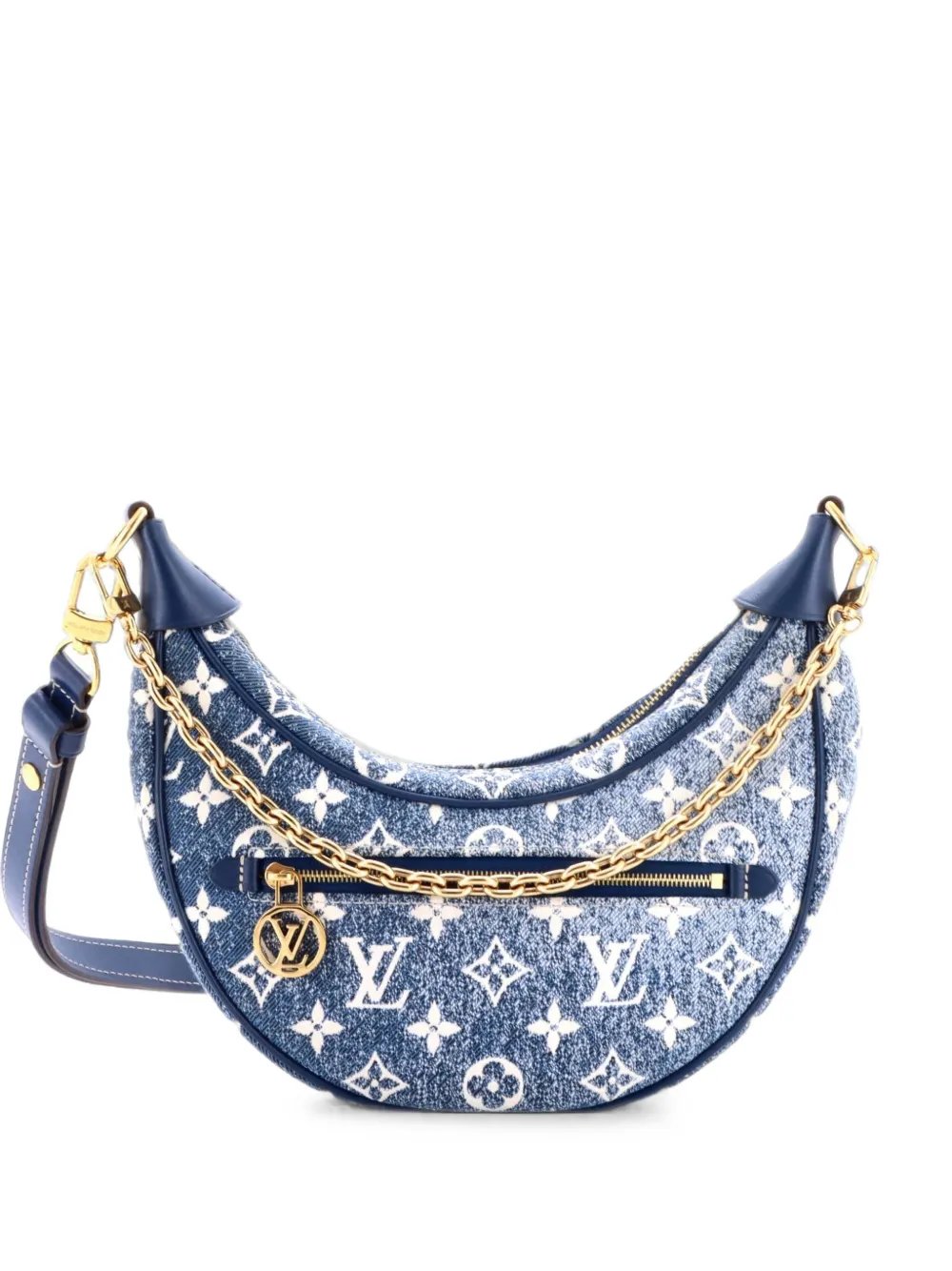 Loop Handbag Monogram Jacquard Denim hobo bag