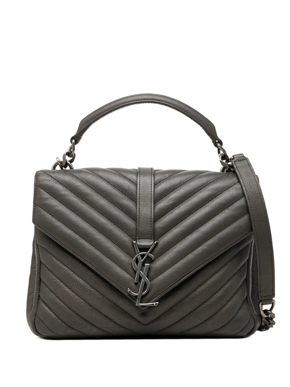 2016 Medium Chevron Sheepskin Monogram College satchel