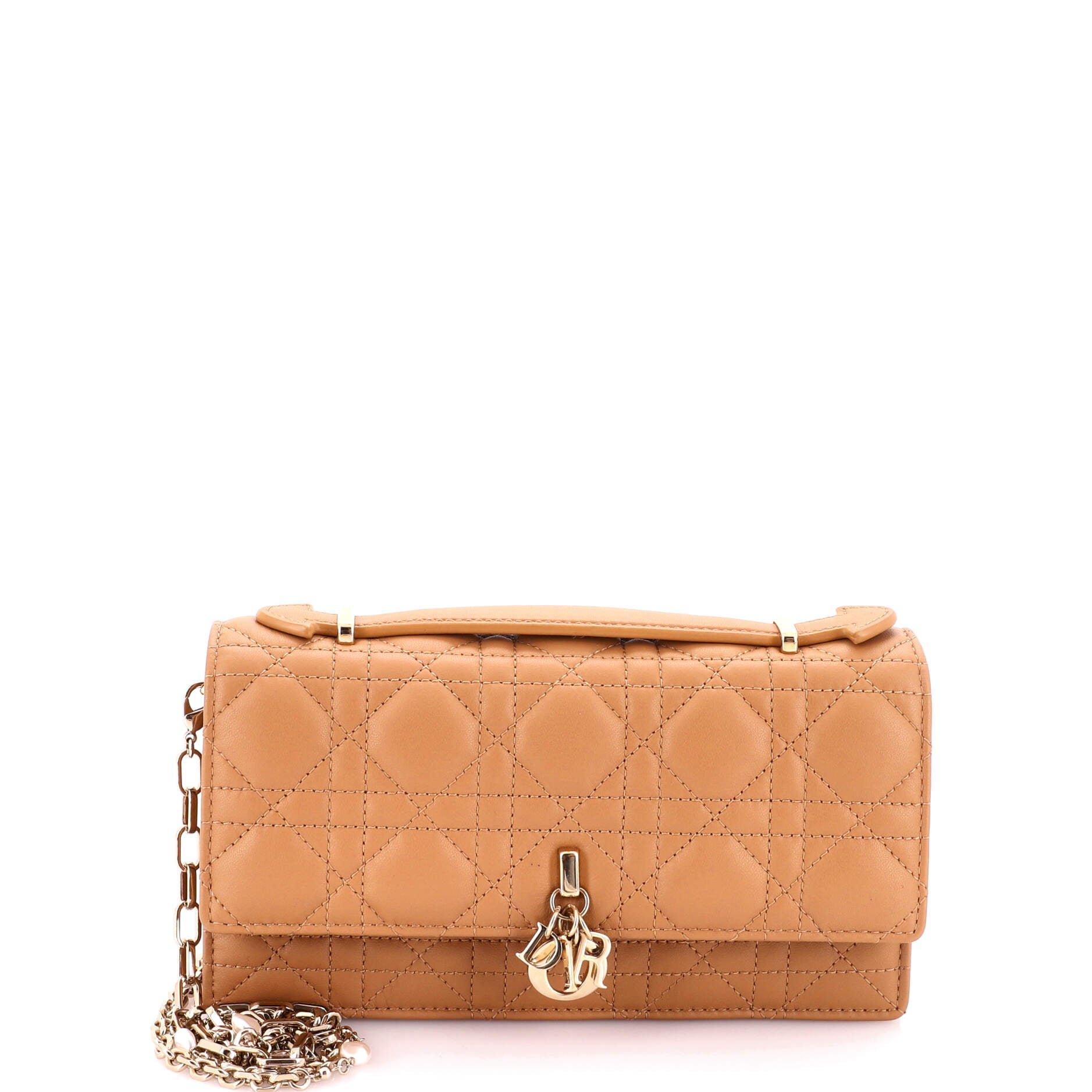 My Dior Top Handle Flap Bag Cannage Quilt Lambskin Mini