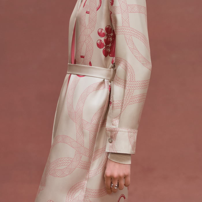 Beige Avoine "Palefroi Remix" Shirt Dress