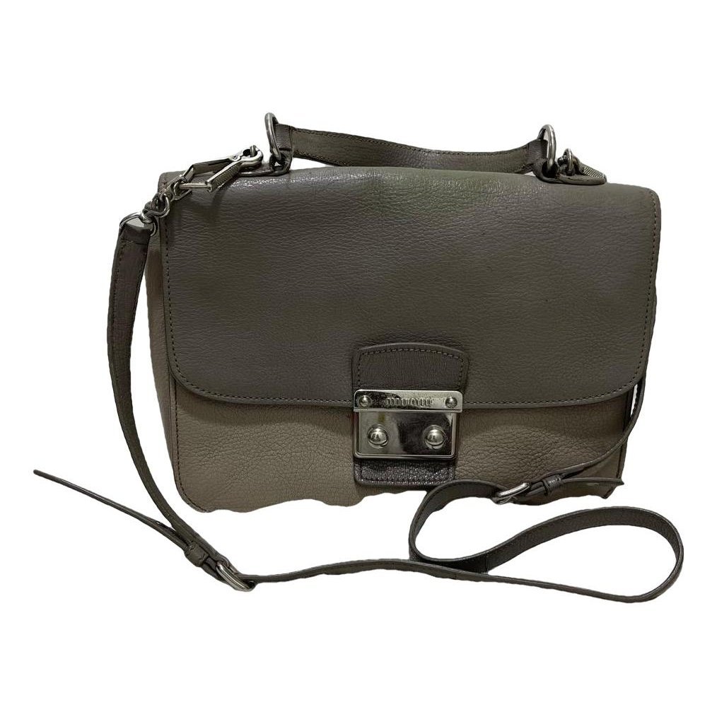 Madras leather handbag