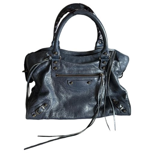 City leather handbag