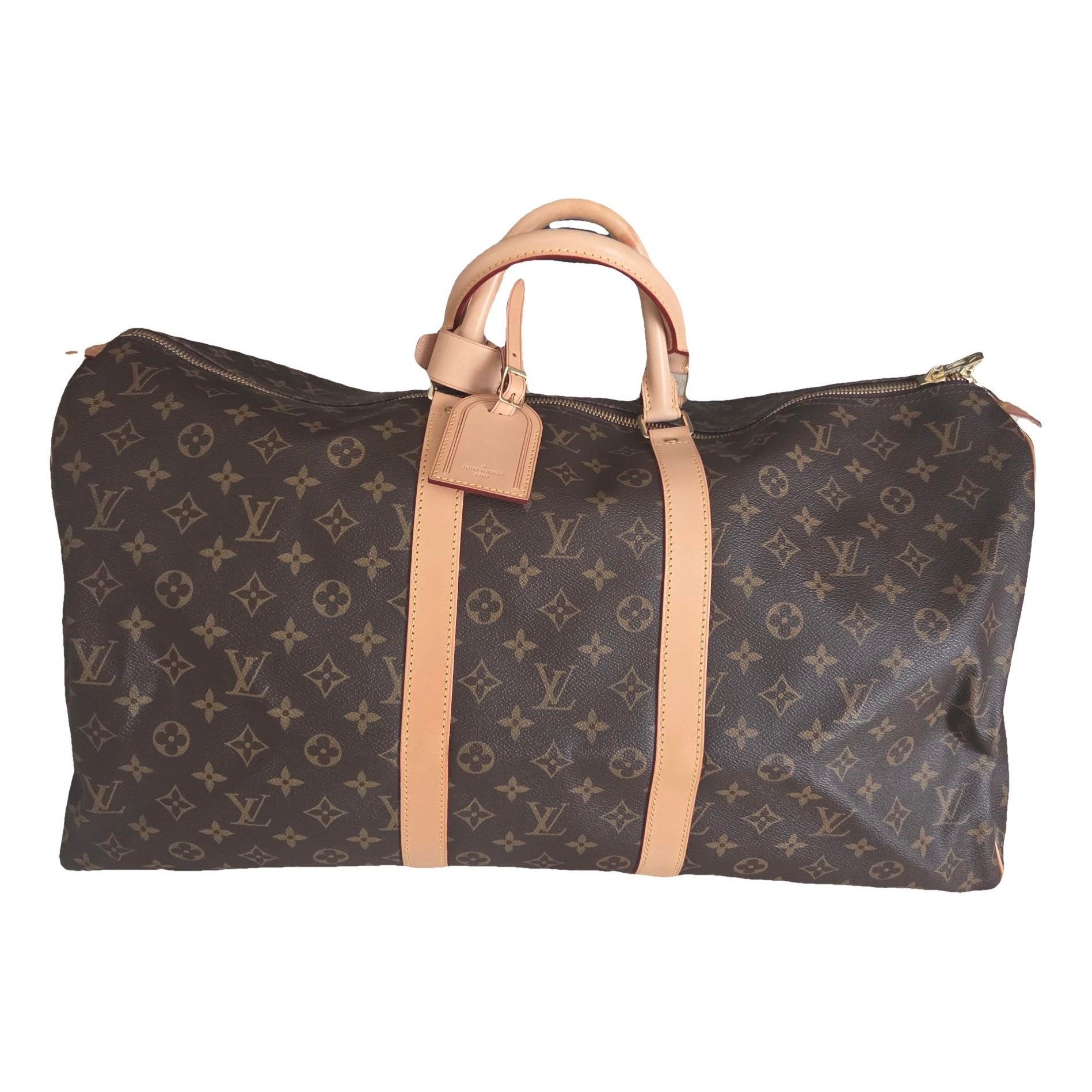 Keepall leather travel bag