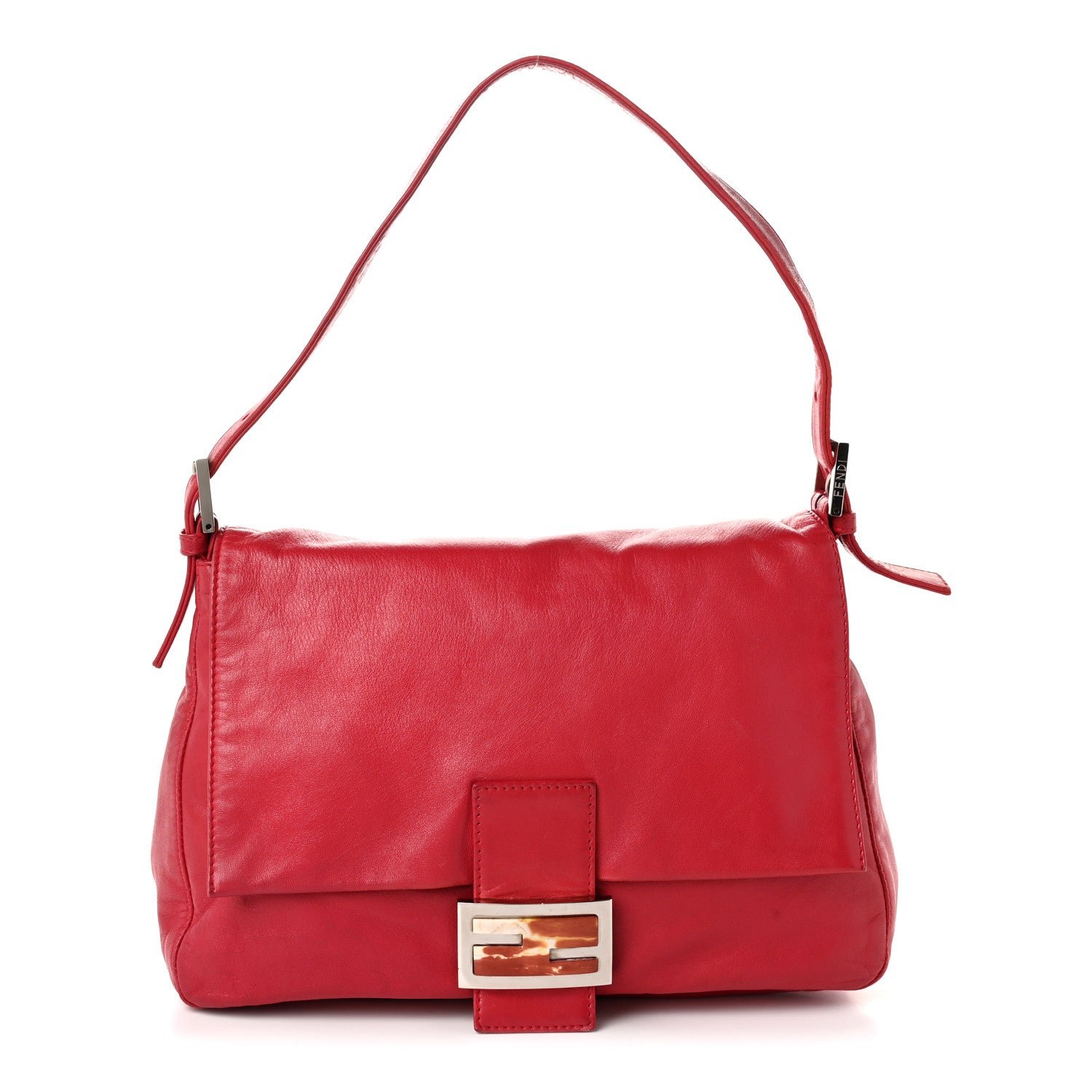 Fendi Calfskin Mama Baguette Red