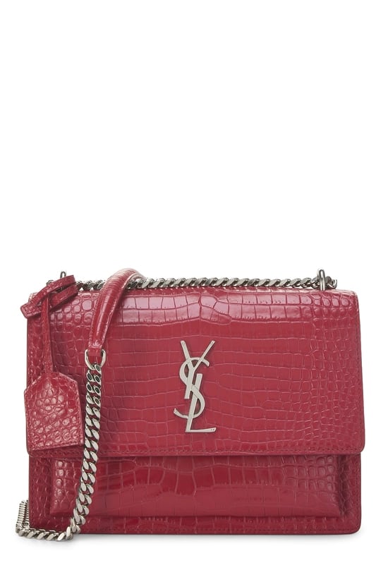 Red Embossed Leather Sunset Medium