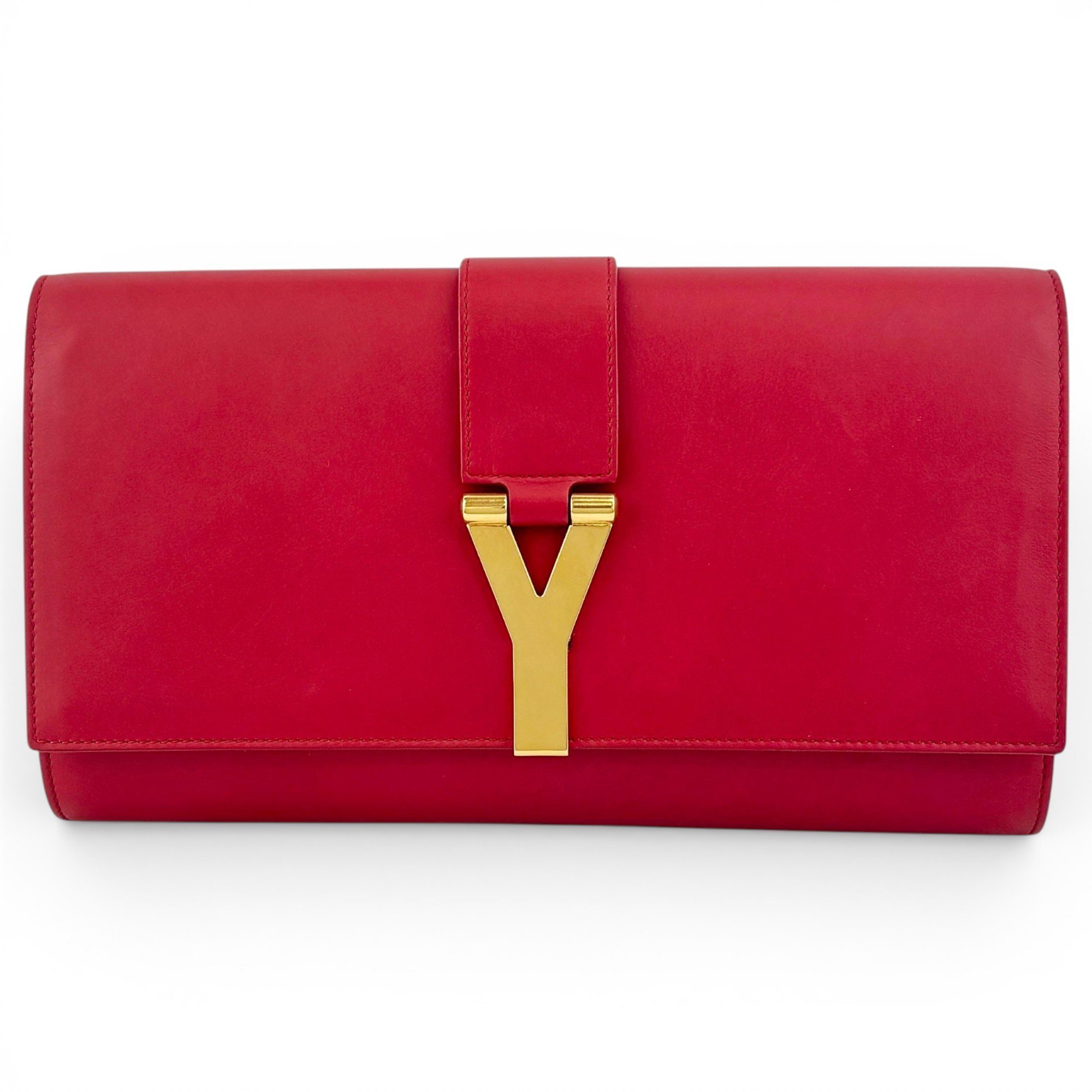 Leather clutch bag