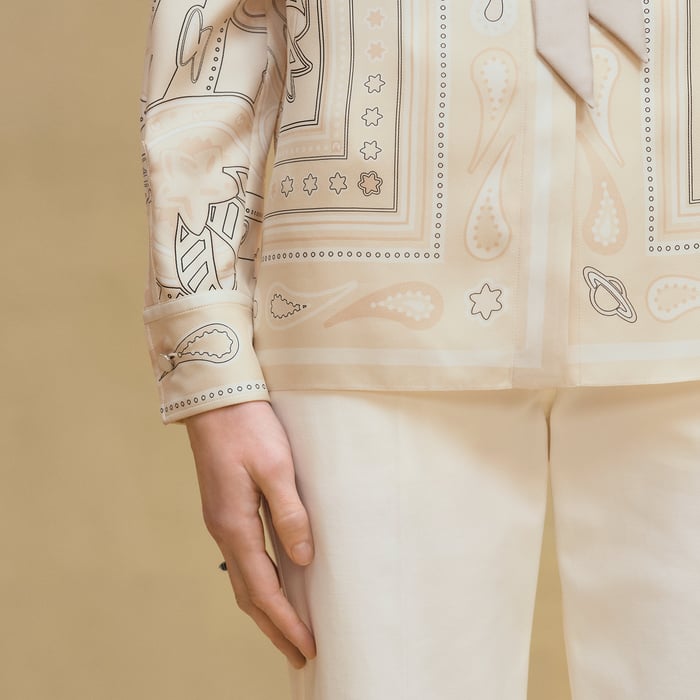 Blanc Perle "Candy Libris Bandana" Classic Shirt