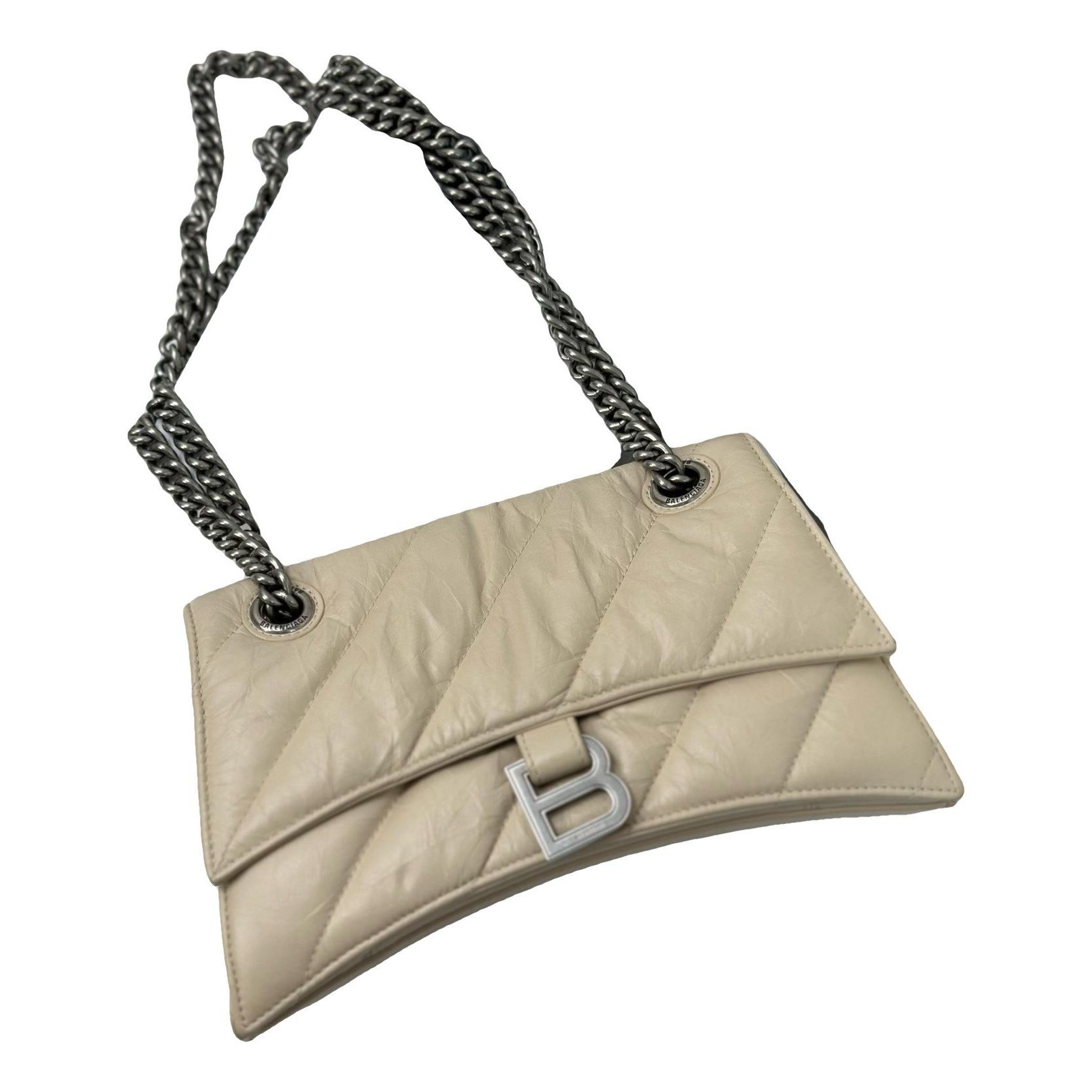 Crush leather handbag
