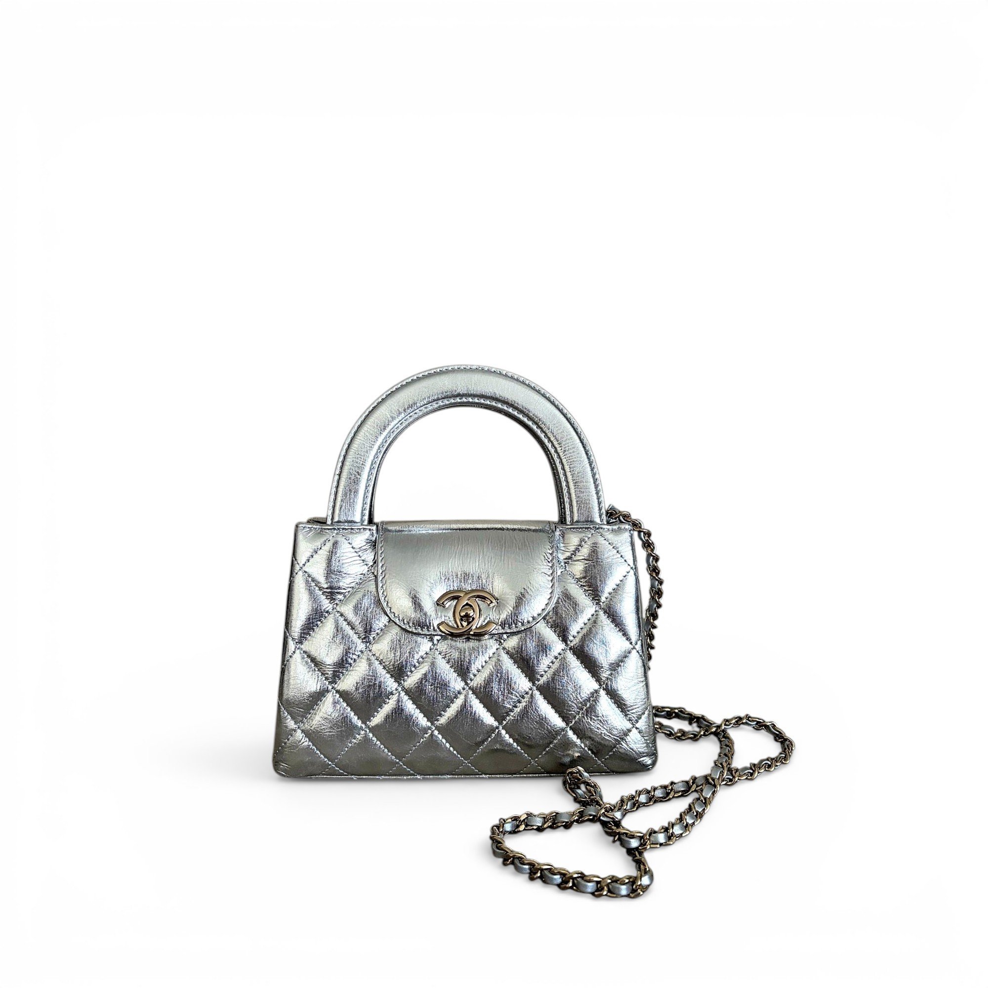 Mini Shopping leather handbag