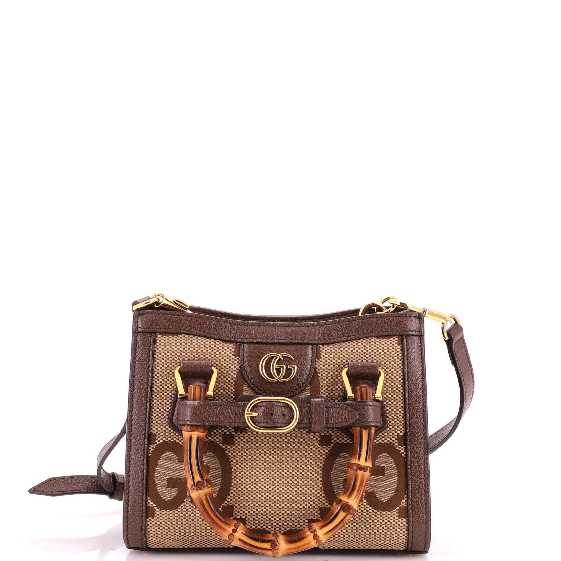 Diana NM Bamboo Handle Tote Jumbo GG Canvas Mini