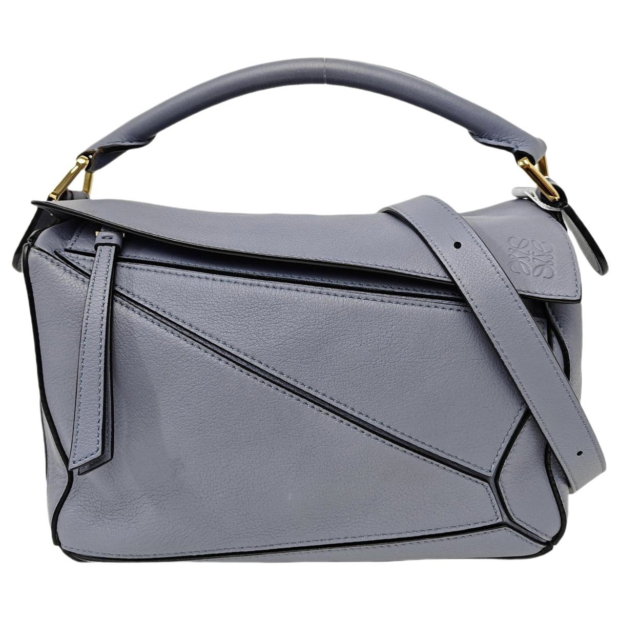 Puzzle leather handbag
