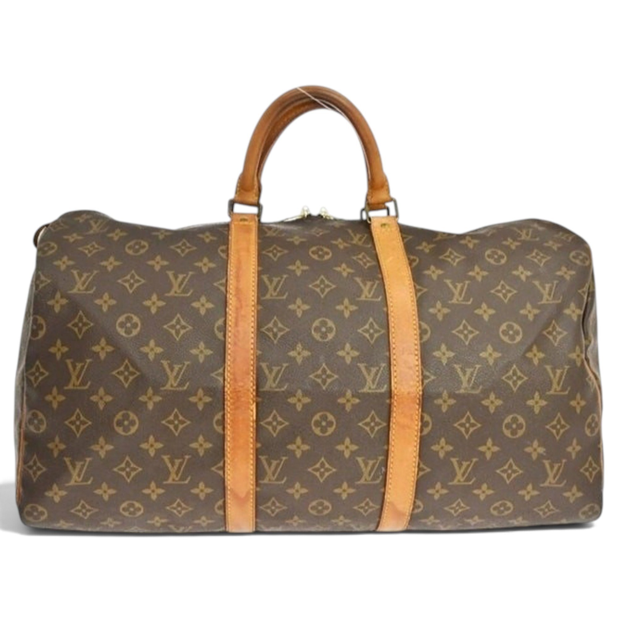 Keepall leather travel bag