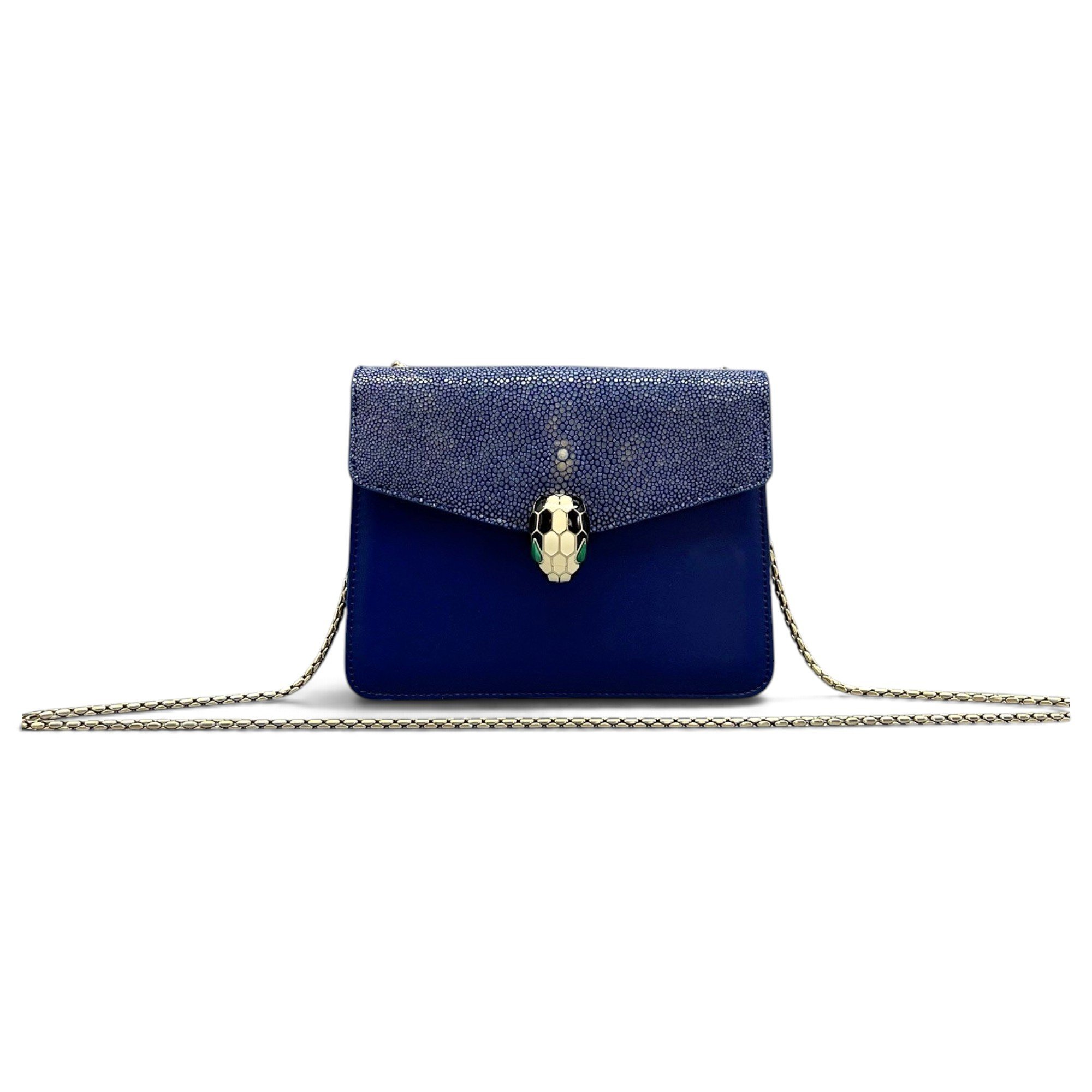 Serpenti leather handbag