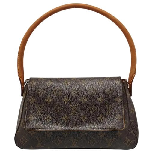 Looping leather handbag