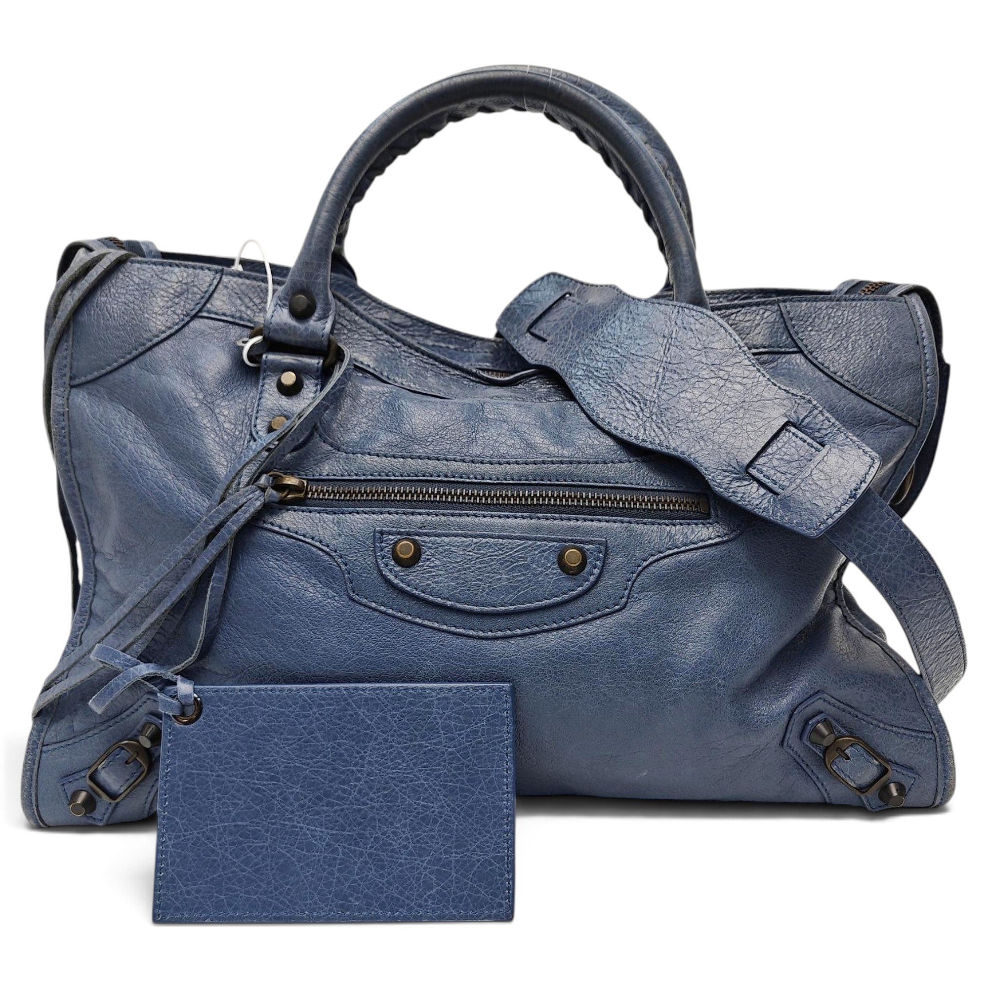 City leather handbag