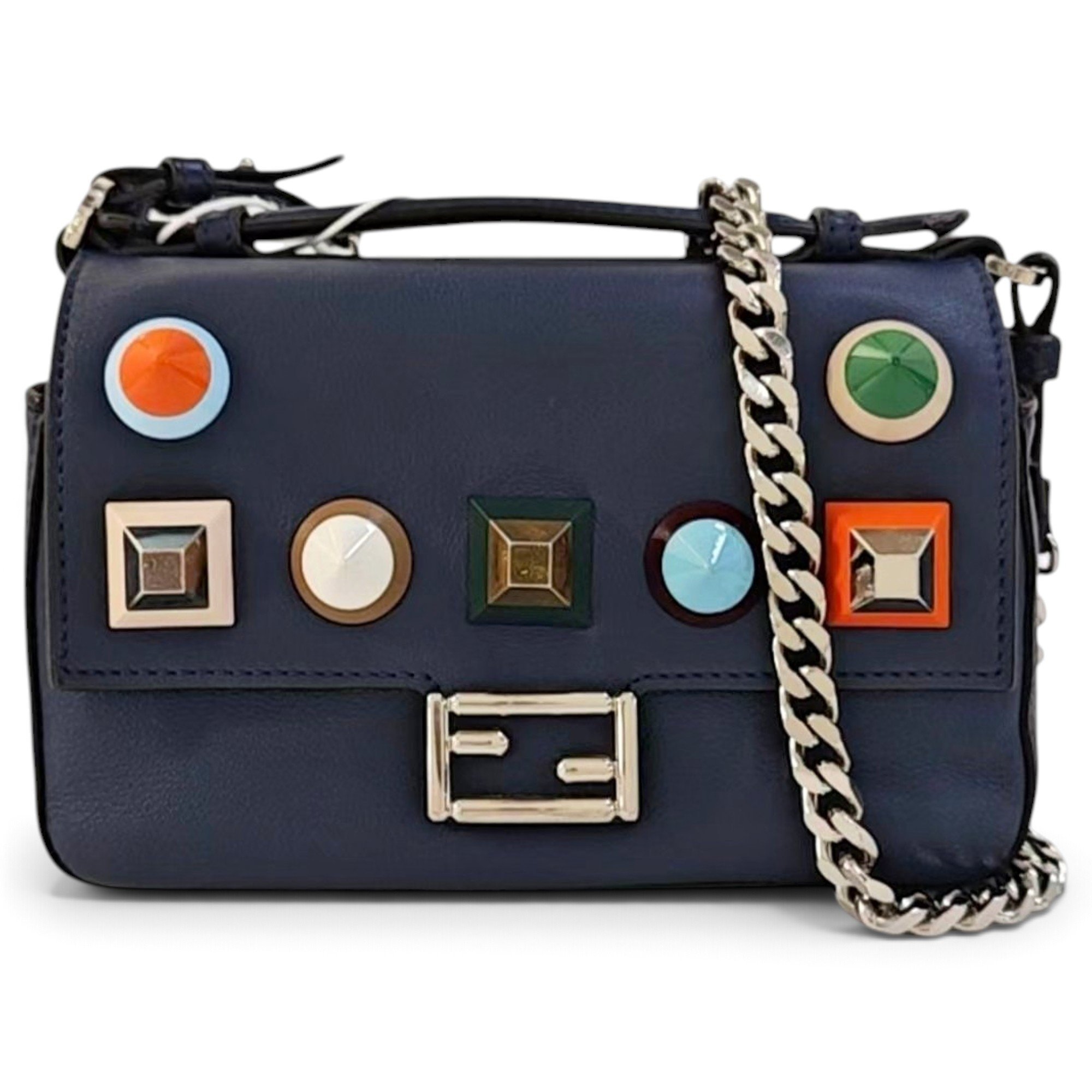 Baguette Chain Midi leather handbag