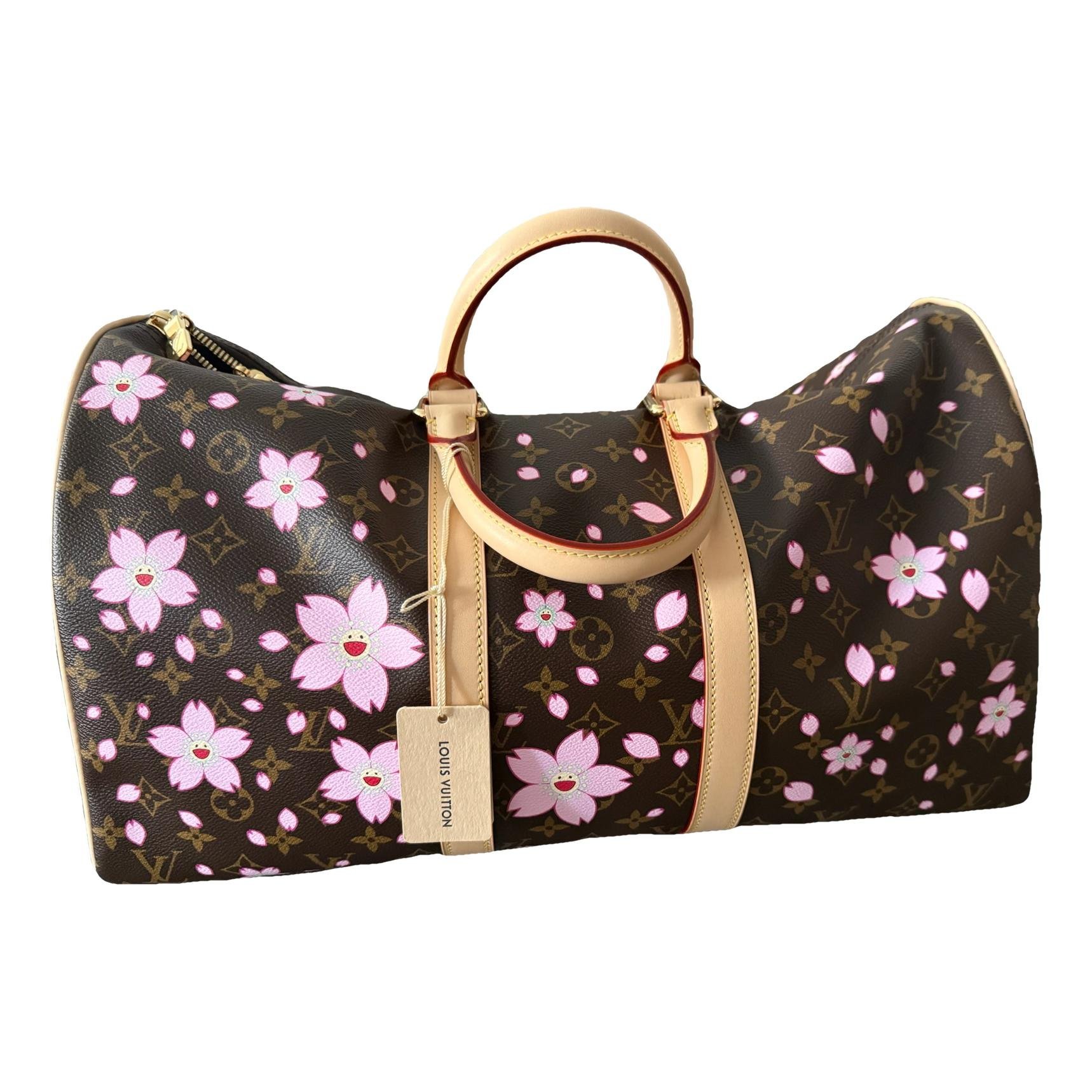 Keepall leather travel bag