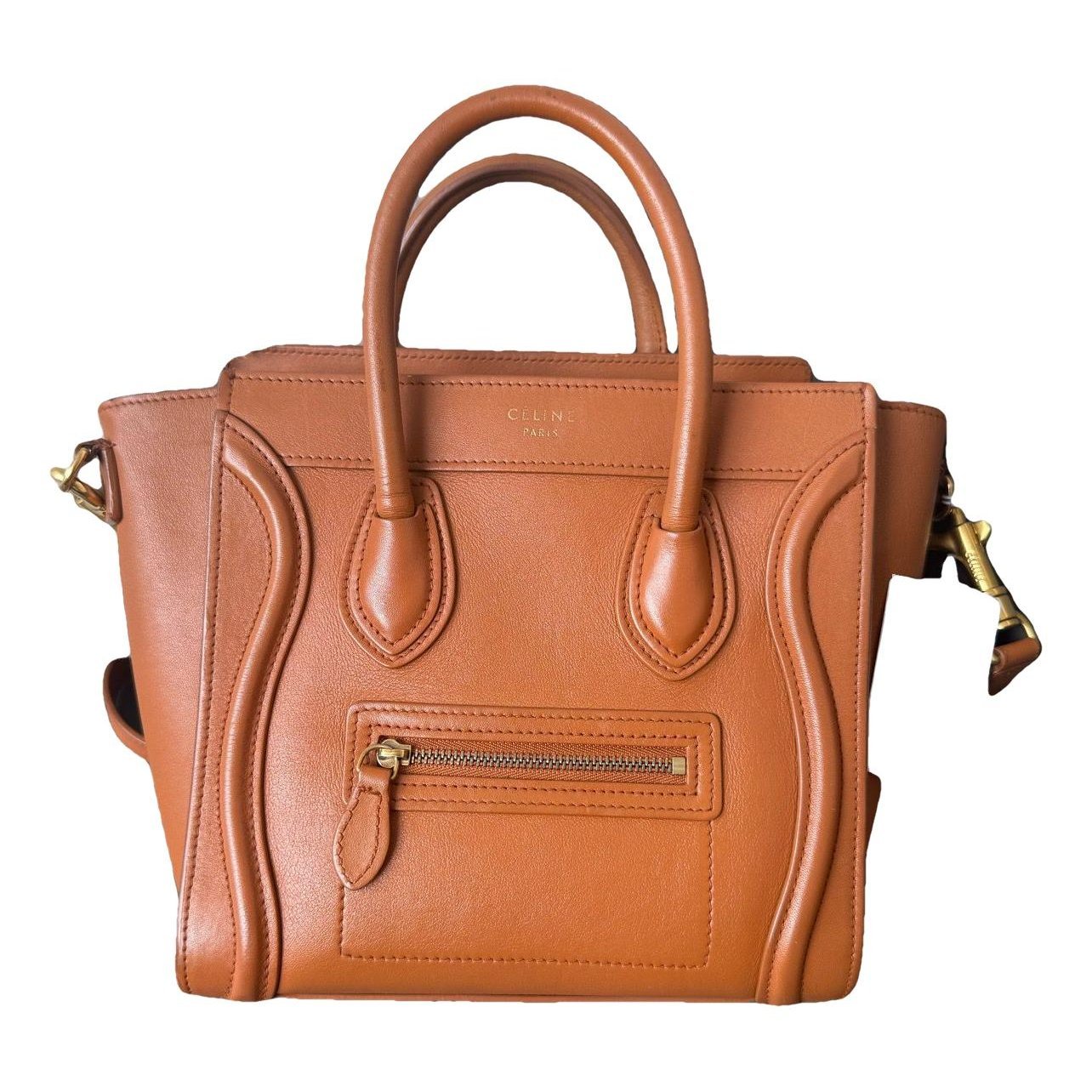 Luggage pony-style calfskin handbag